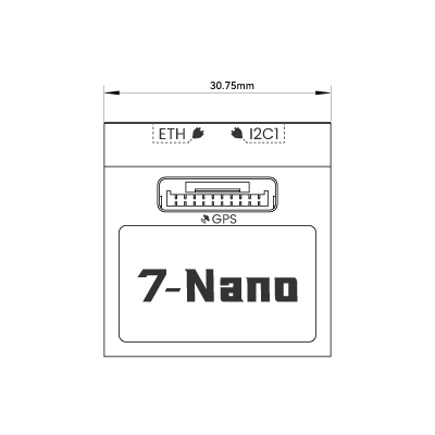 UAV ArduPilot PX4 Autopilot Drone Controller Dimension. 无人机 ArduPilot PX4 飞控 控制器尺寸. 7-Nano