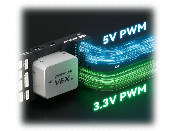 UAV ArduPilot PX4 Autopilot Drone Controller Supports 5V / 3.3V PWM Level Switching. 无人机 ArduPilot PX4 飞控 控制器 3.3V PWM 电平切换. Pixhawk V6X V2