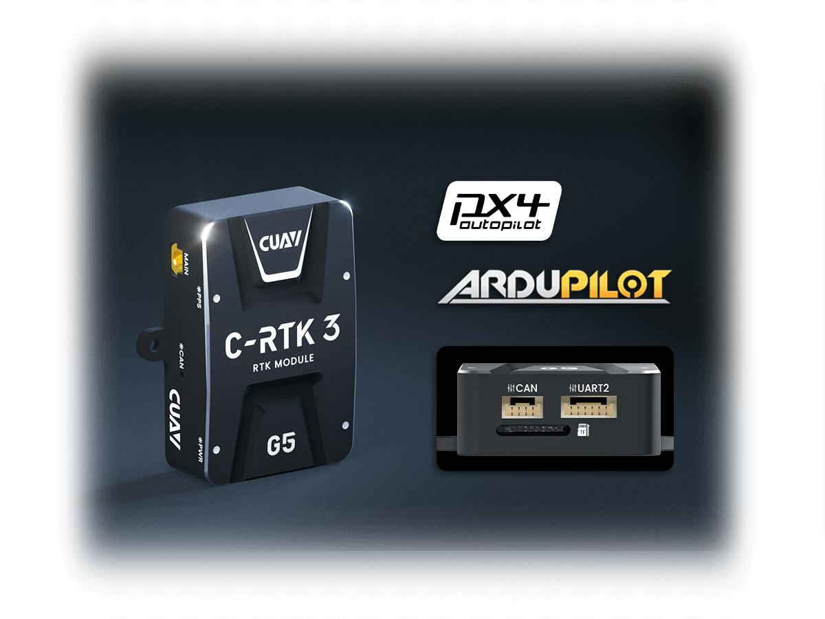 UAV DroneCAN Anti-Jamming & Spoofing GNSS Module. 无人机 DroneCAN 抗扰防骗定位定向模块。 C-RTK 3 G5
