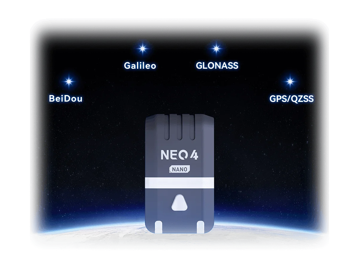 UAV DroneCAN GNSS Simultaneous reception by the four satellite systems. 无人机 DroneCAN 全球卫星定位四卫星系统同时接收. NEO 4 NANO